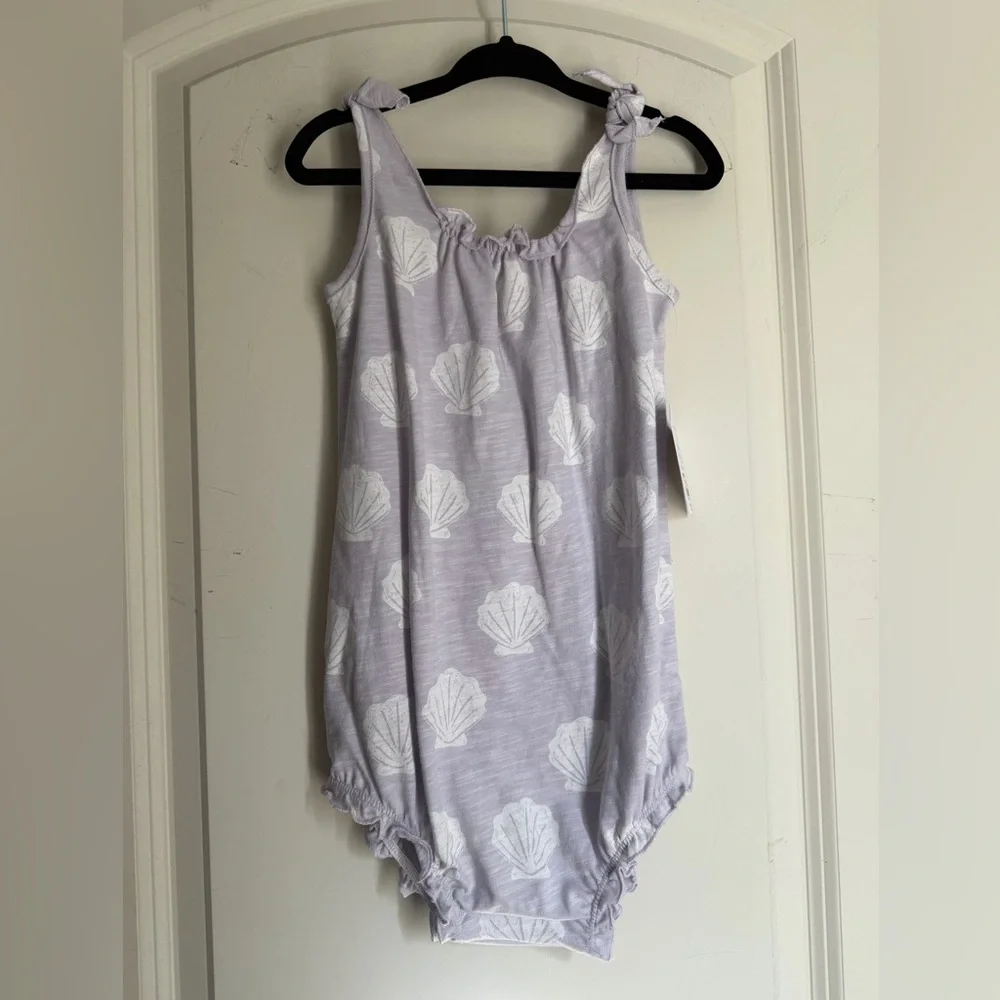 Little co. Shell Print Sleeveless romper 2T seacore mermaidcore summer beach